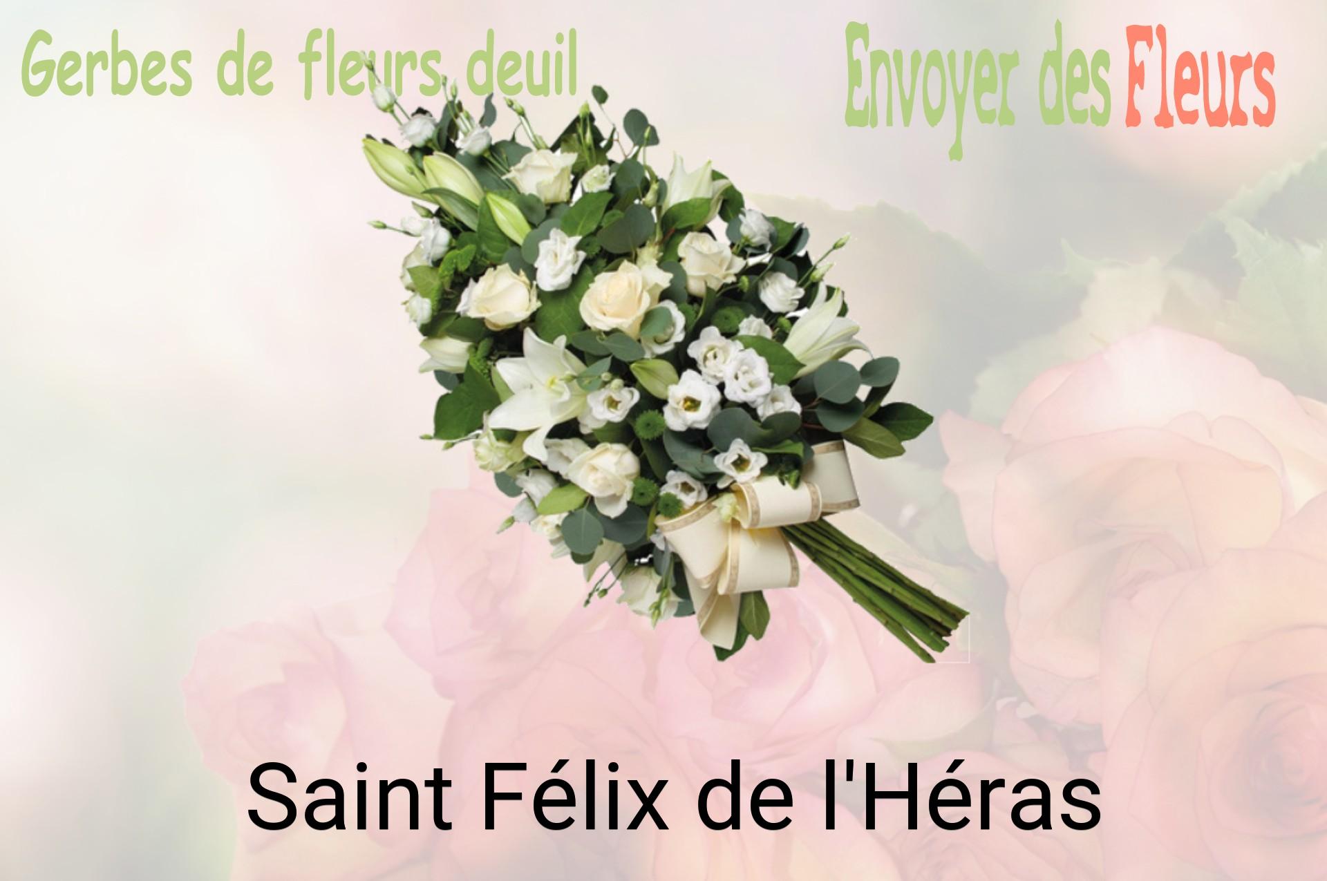 Gerbe de fleurs de deuil livrée à Saint-Félix-de-l'Héras